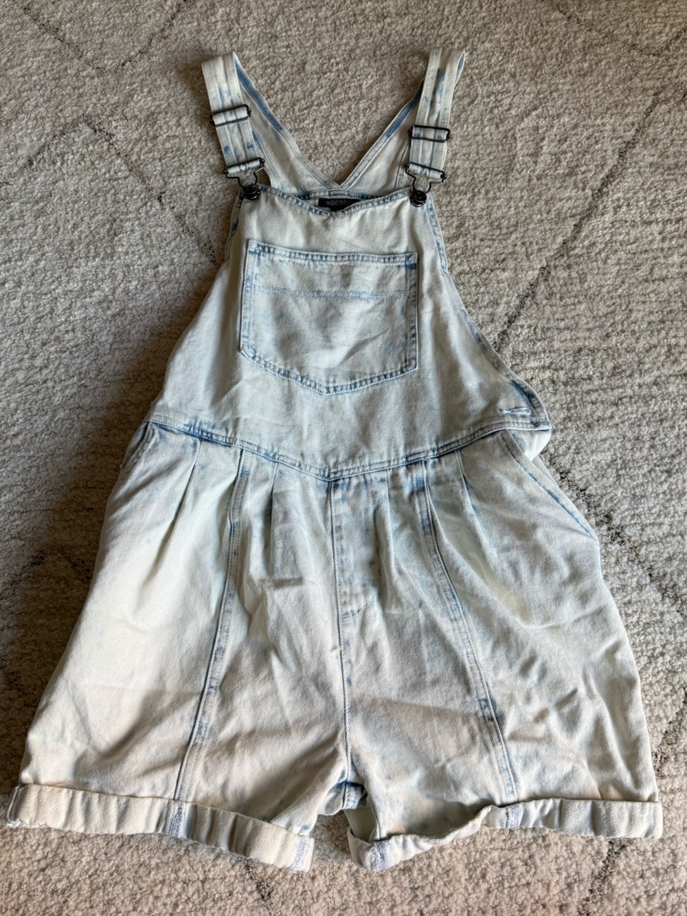 Wild Fable Light Blue Washed Relaxed Denim Overalls Size XS